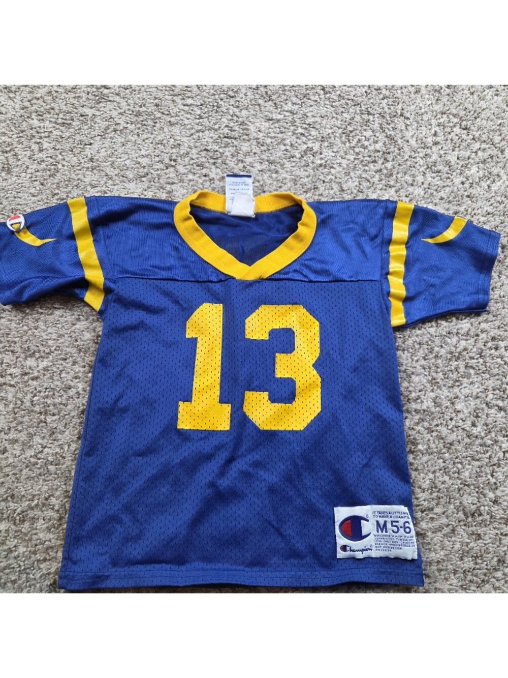 Vintage Champion NFL St. Louis Rams Kurt Warner Jersey Boys 5-6
